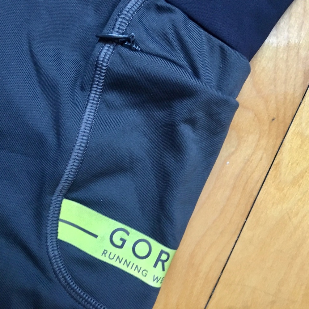 Grey and green sports leggings